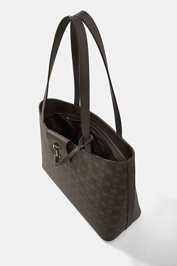 KAHVE MONOGRAM DERİ ÇANTA 6