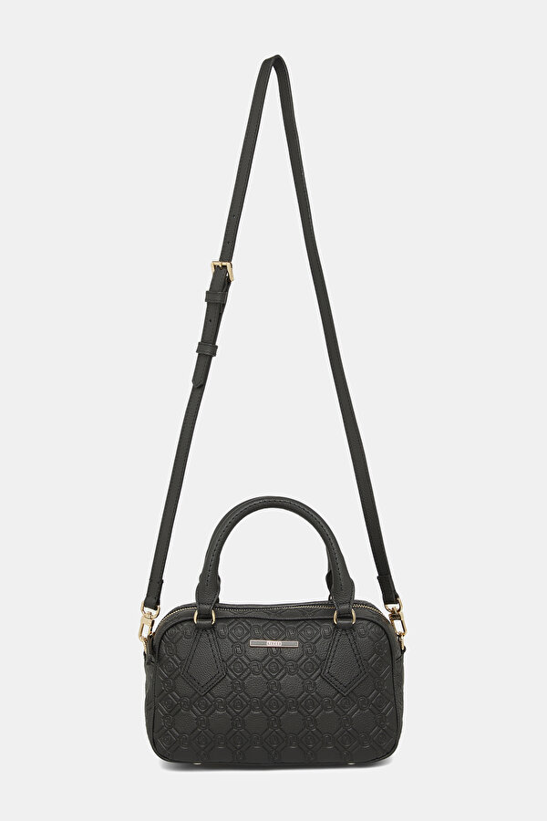 BLACK MONOGRAM LEATHER BAG 2