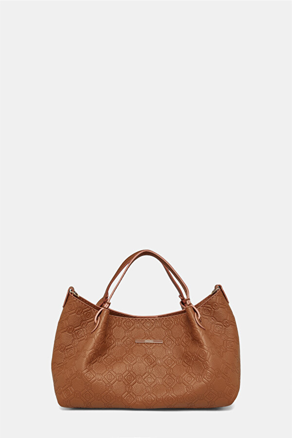 TAN MONOGRAM LEATHER BAG