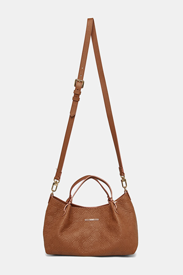 TAN MONOGRAM LEATHER BAG 2