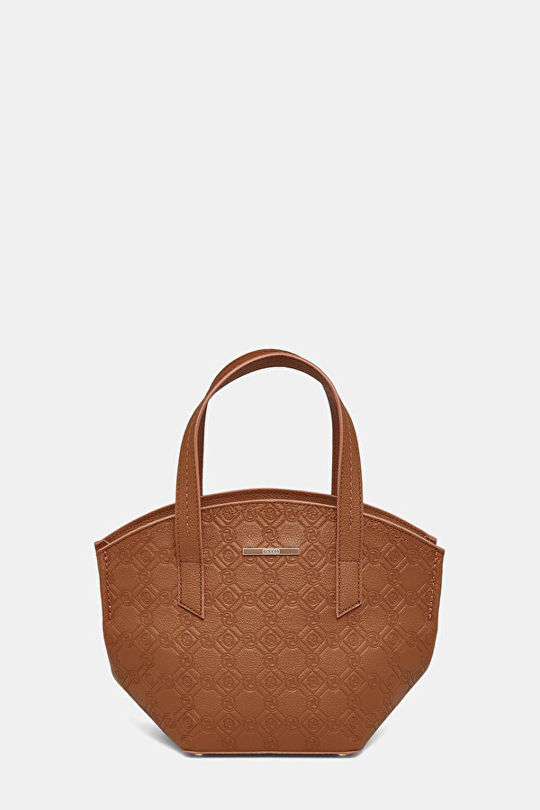 TAN MONOGRAM LEATHER BAG