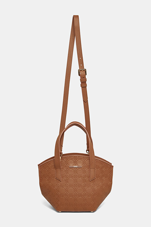 TAN MONOGRAM LEATHER BAG 2