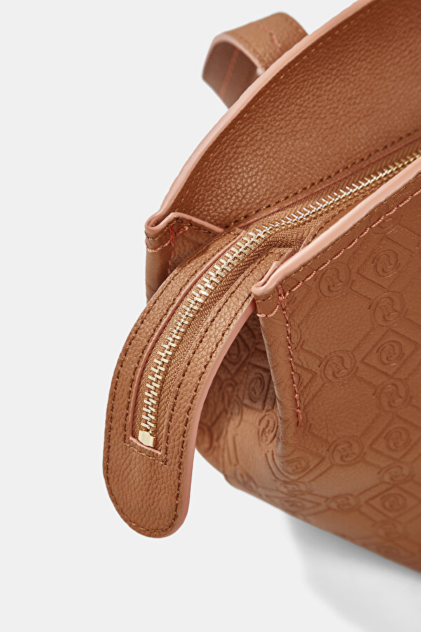 TAN MONOGRAM LEATHER BAG 7