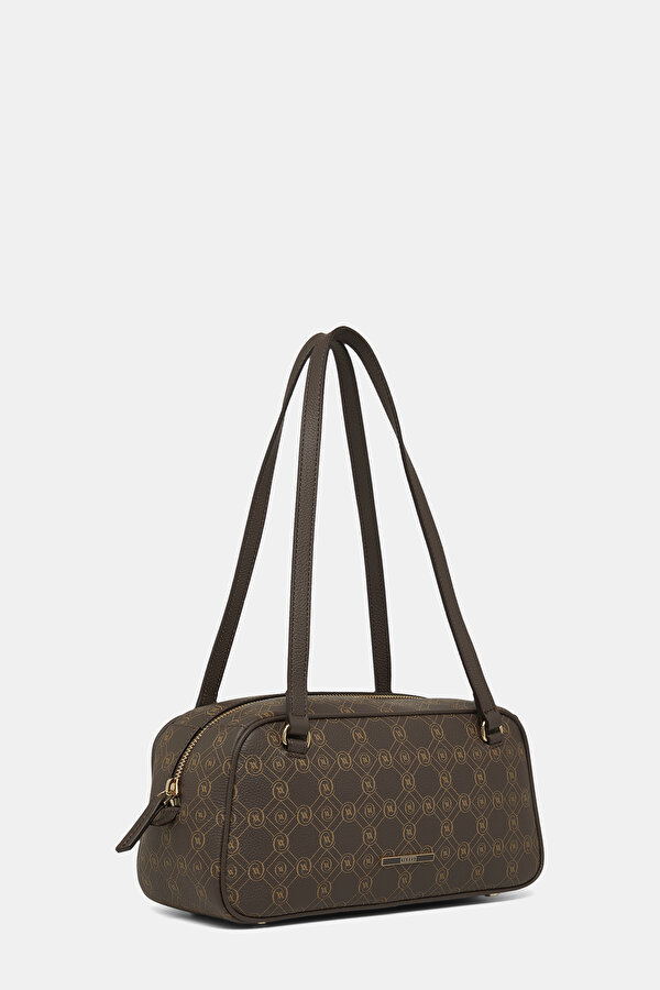 BEIGE MONOGRAM LEATHER BAG 2