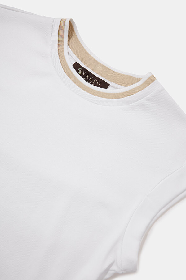 BEIGE BASIC / ROUND NECKLINE OFF THE SHOULDER TSHIRT 6