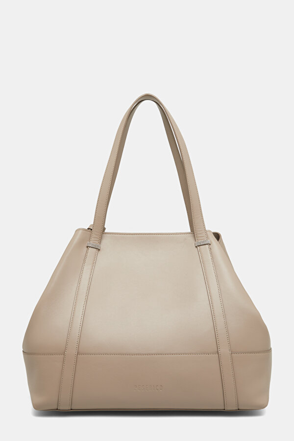SILVER LEATHER BAG