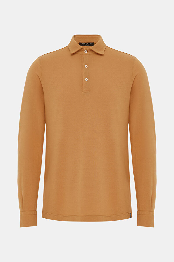 ORANGE POLO NECK LONG SLEEVE TSHIRT 6