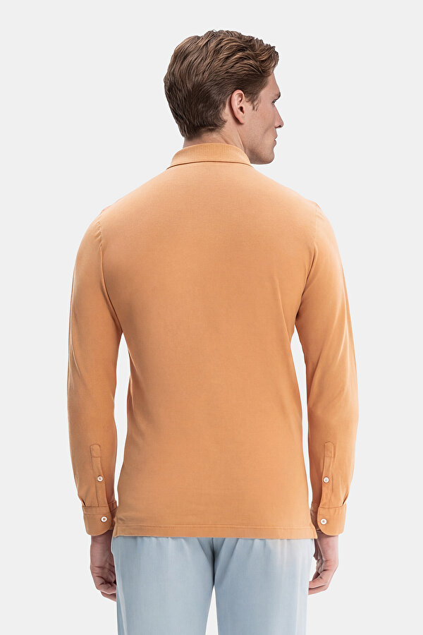 ORANGE POLO NECK LONG SLEEVE TSHIRT 2