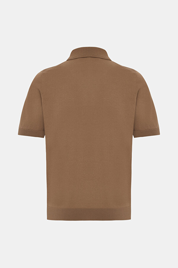BEIGE POLO YAKA DÜĞMELİ KISA KOL KOTON TRİKO 6
