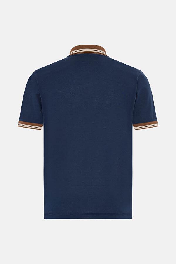 NAVY BLUE POLO NECK SHORT SLEEVE TSHIRT 6