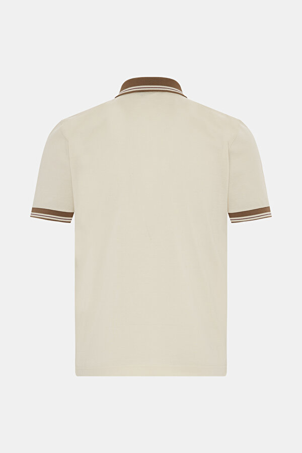ECRU POLO NECK SHORT SLEEVE TSHIRT 7