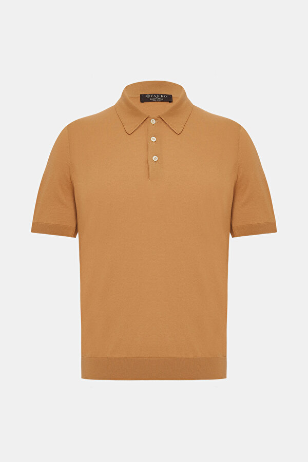 DARK ORANGE POLO NECK SHORT SLEEVE TSHIRT 6