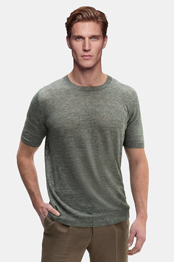 GREEN BICYCLE COLLAR SHORT SLEEVE TSHIRT