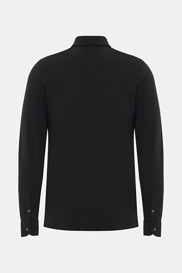BLACK POLO NECK LONG SLEEVE TSHIRT 2