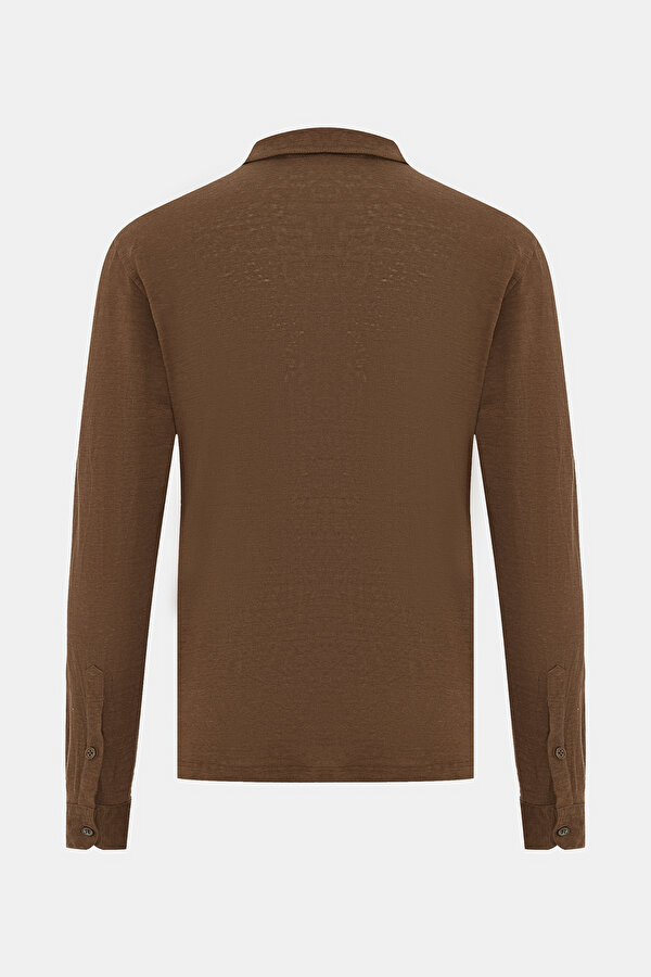 BROWN POLO NECK LONG SLEEVE TSHIRT 6