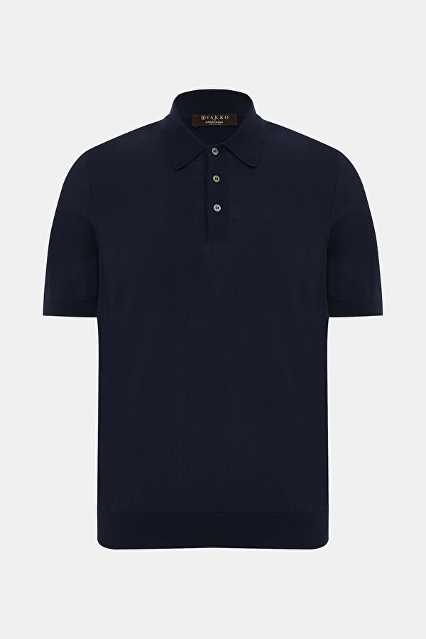 NAVY BLUE POLO NECK SHORT SLEEVE TSHIRT 6