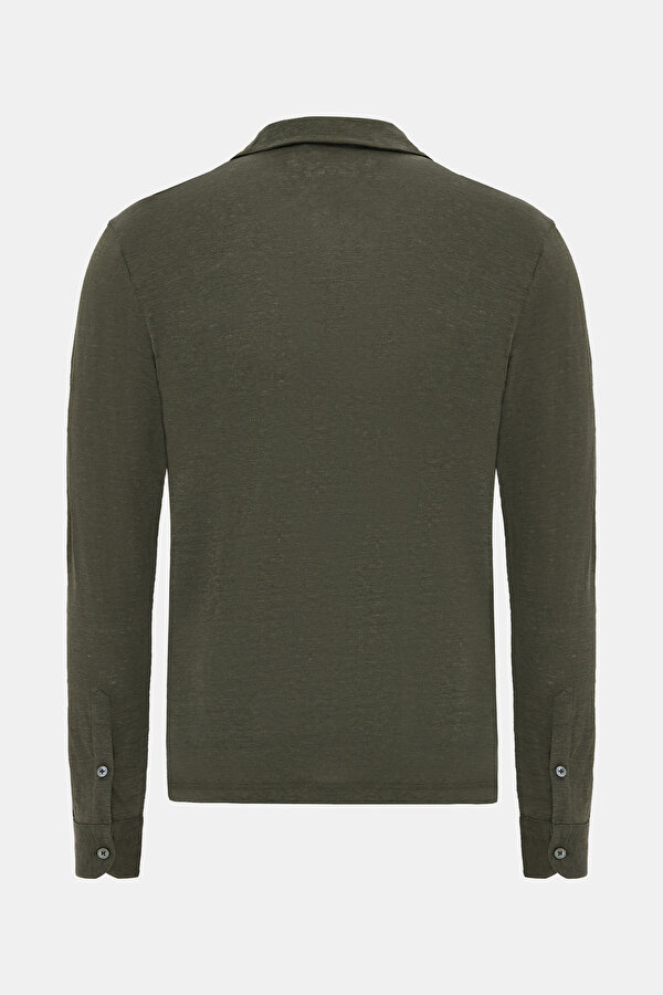 KHAKI POLO NECK LONG SLEEVE TSHIRT 7
