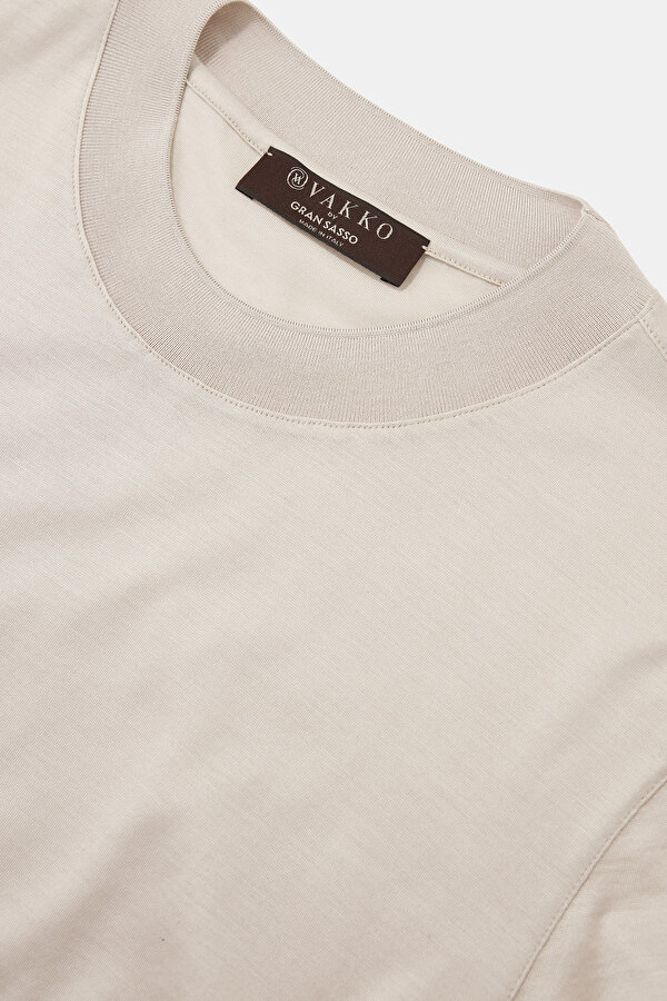 BİSİKLET YAKALI KISA KOL KOTON-İPEK TSHIRT 6