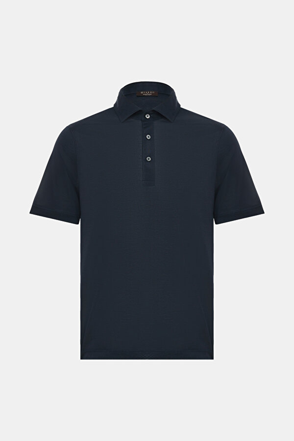 NAVY BLUE POLO NECK SHORT SLEEVE TSHIRT 6