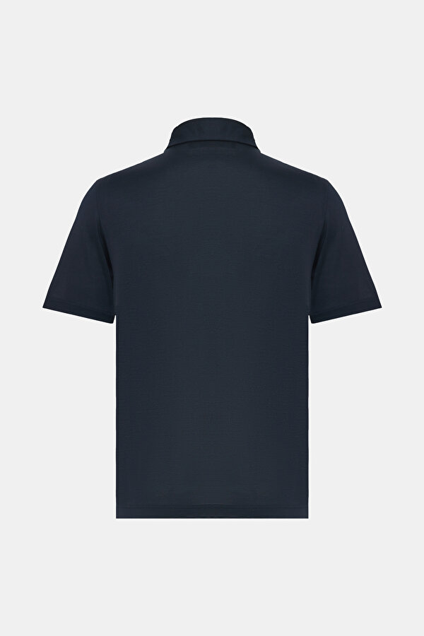 NAVY BLUE POLO NECK SHORT SLEEVE TSHIRT 7