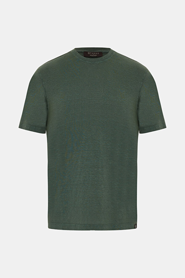 DARK GREEN BICYCLE COLLAR SHORT SLEEVE TSHIRT