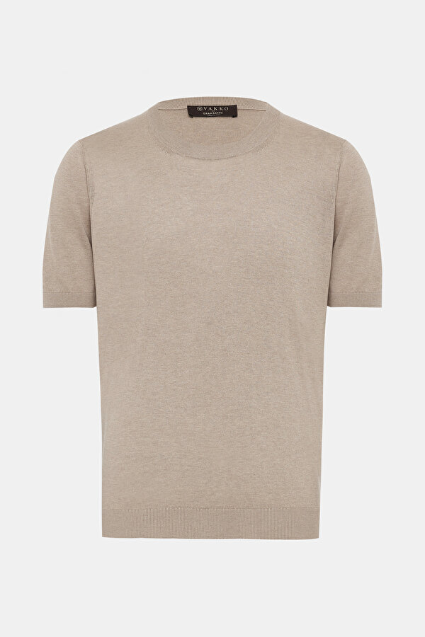 BEIGE BICYCLE COLLAR SHORT SLEEVE TSHIRT 6