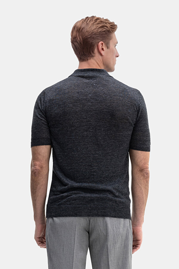 SMOKED POLO NECK SHORT SLEEVE TSHIRT 2