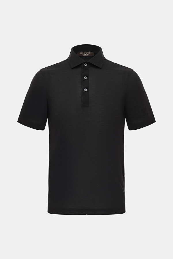 POLO YAKALI KISA KOL İPEK T.SHIRT