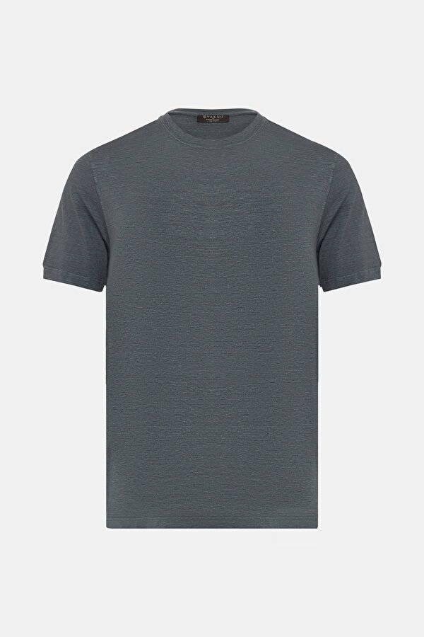 GREY BICYCLE COLLAR SHORT SLEEVE TSHIRT