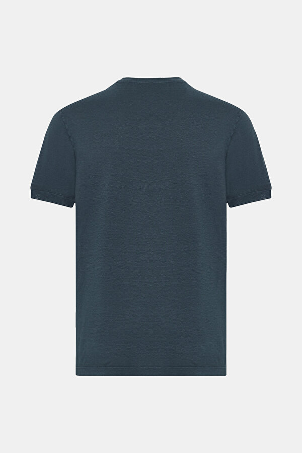NAVY BLUE BICYCLE COLLAR SHORT SLEEVE TSHIRT 2