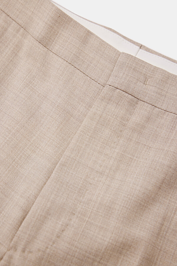 BEIGE STRAIGHT CUT TROUSERS 6