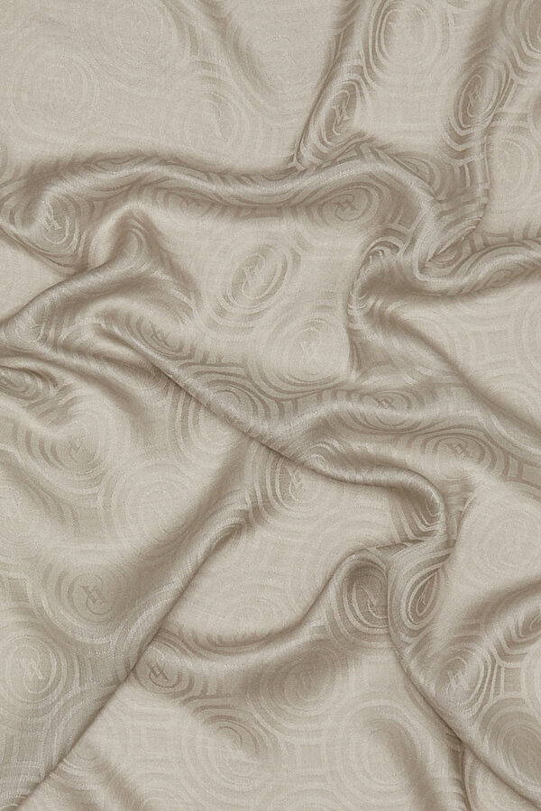 DARK MINK MONOGRAM MODAL /WOOL / SILK SHAWL 2