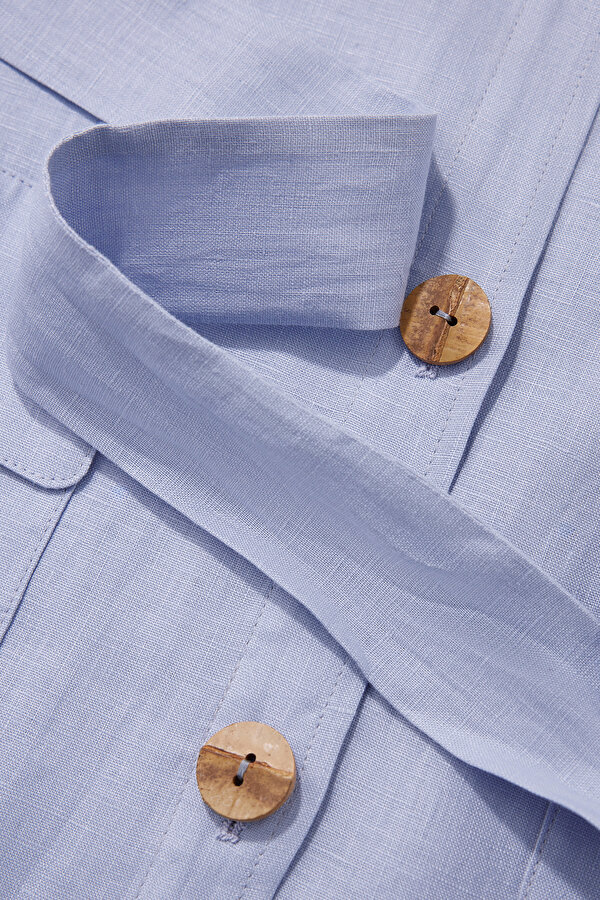 LIGHT BLUE MANDARIN COLLAR JACKET 11