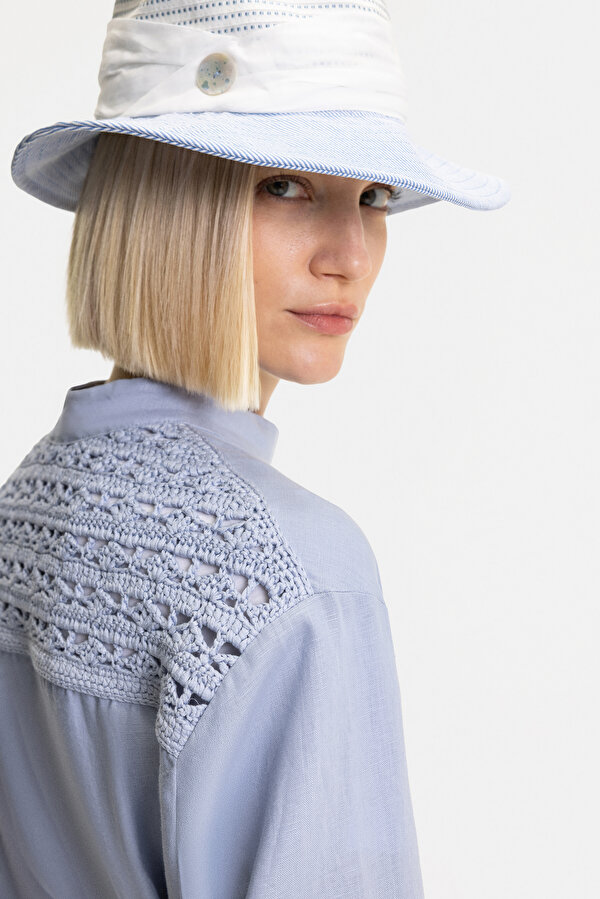LIGHT BLUE MANDARIN COLLAR JACKET 6