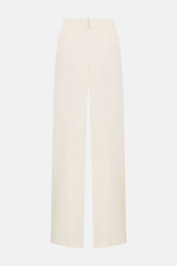 ECRU WIDE LEG TROUSERS 6