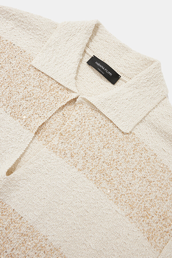 ECRU POLO NECK TRICOT 7