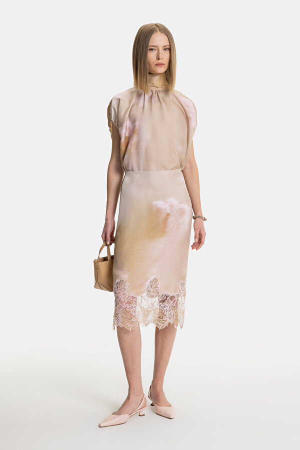 BEIGE MIDI SKIRT 6
