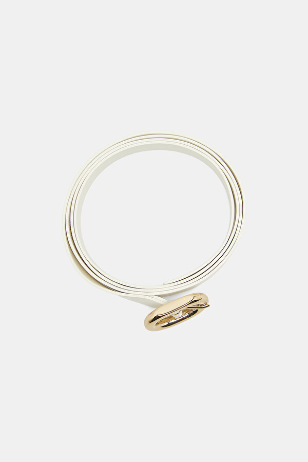 ECRU LEATHER BELT 2