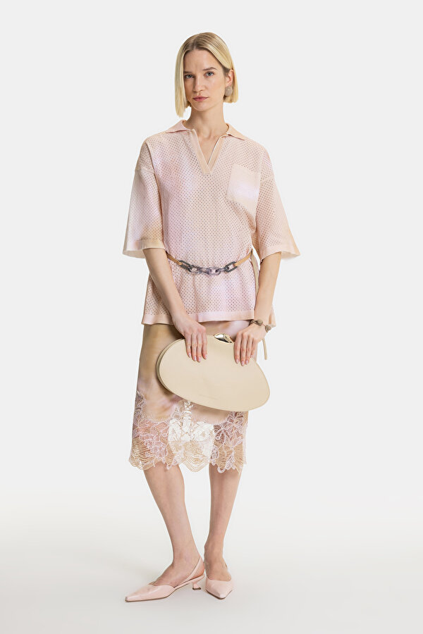 PINK POLO NECK SHORT SLEEVE BLOUSE 7