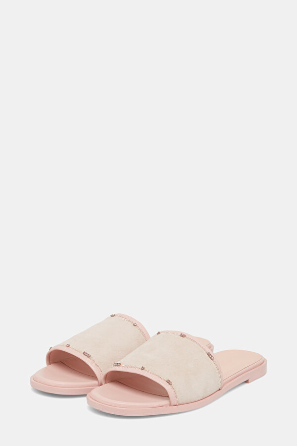 PINK LEATHER SLIPPER 2