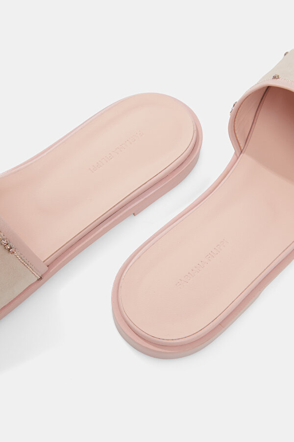 PINK LEATHER SLIPPER 6