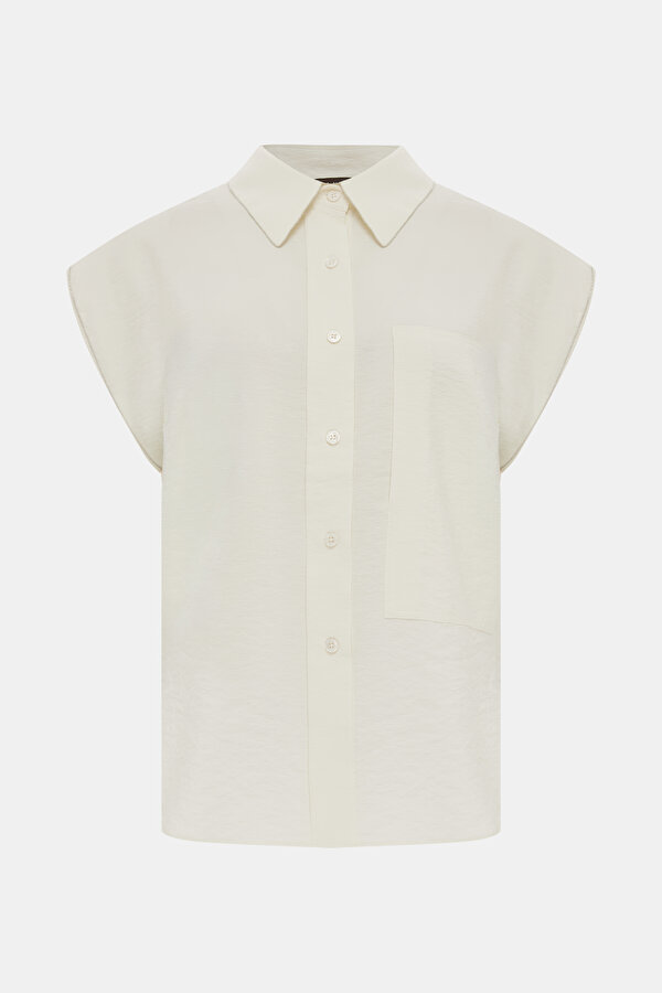 ECRU OFF THE SHOULDER SHIRT