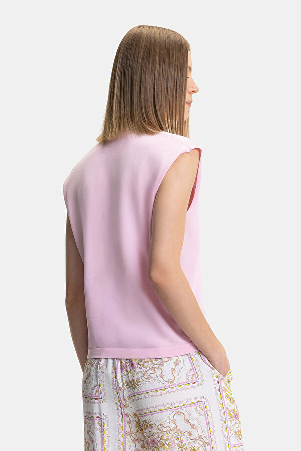 PINK V NECK TRICOT 2