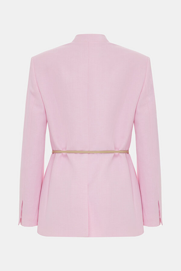 PINK SURPLICE NECKLINE (CROSS-OVER NECKLINE) JACKET 2
