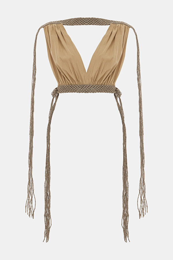 LIGHT BROWN BLOUSE