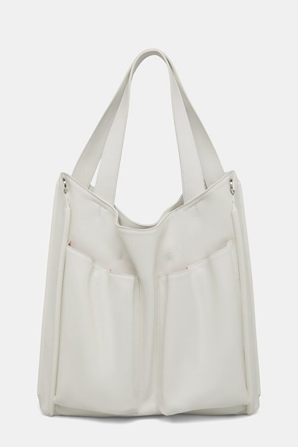 WHITE LEATHER BAG