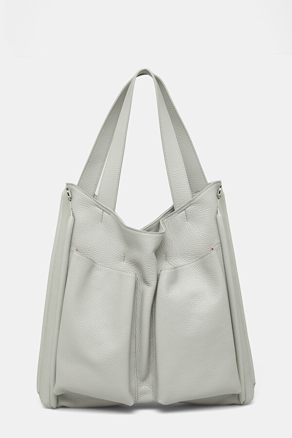 GREY LEATHER BAG