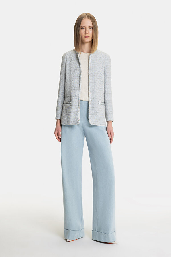 ECRU V NECK JACKET 12