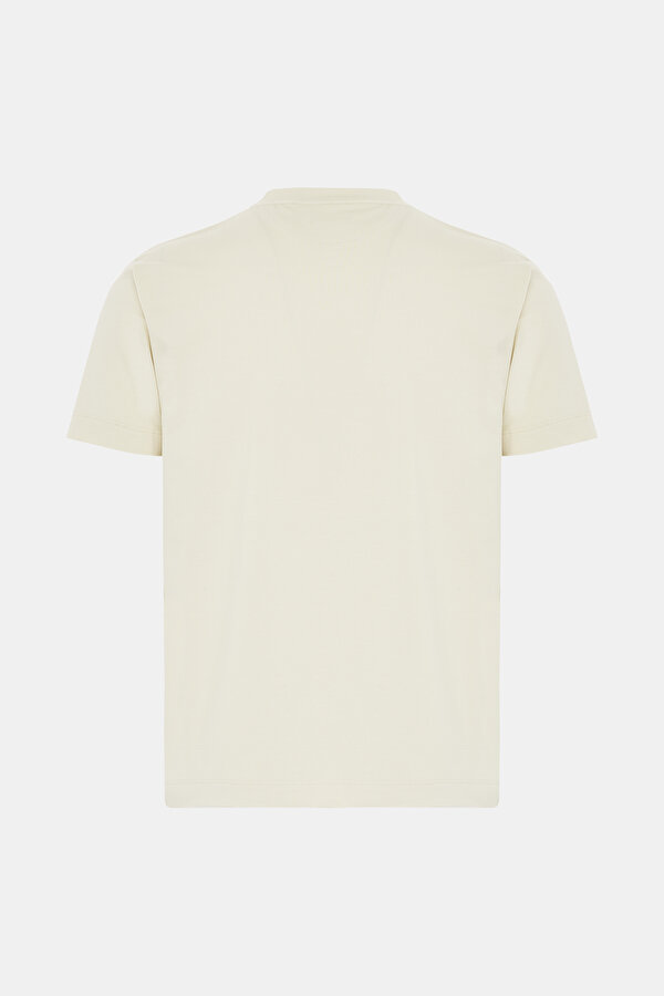 BİSİKLET YAKALI KISA KOL İPEK PAMUK T-SHIRT 2
