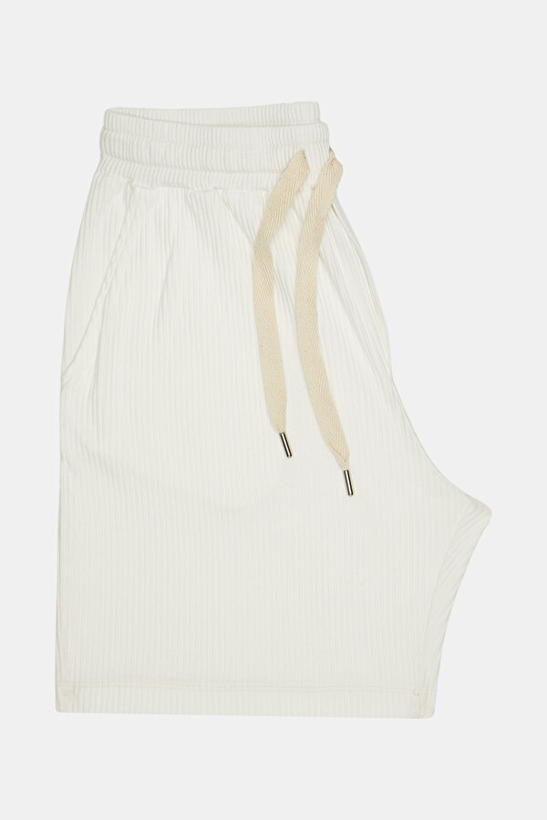 ECRU CORDED SHORTS 6